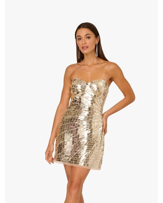 Adrianna Papell White Adrianna By Papell Beaded Short Dress