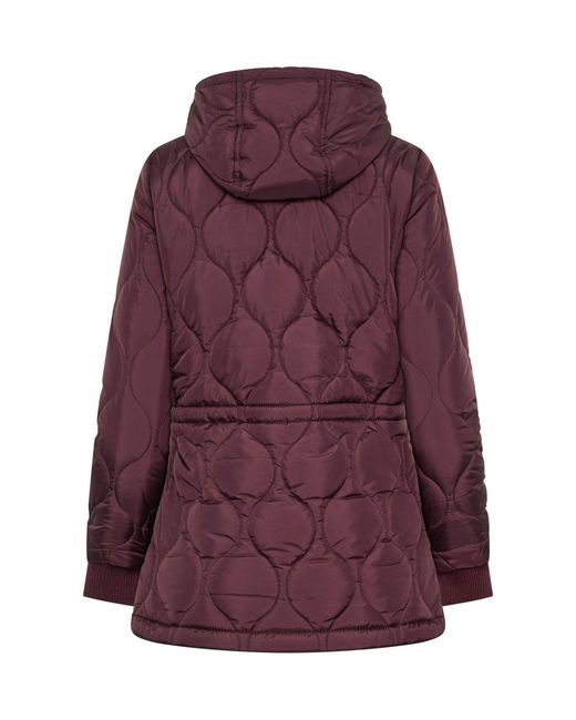 M Com Purple Petite Quilted Jacket