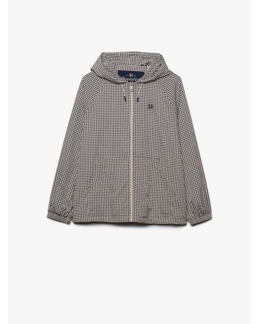 Superdry Gray Raglan Windbreaker Jacket