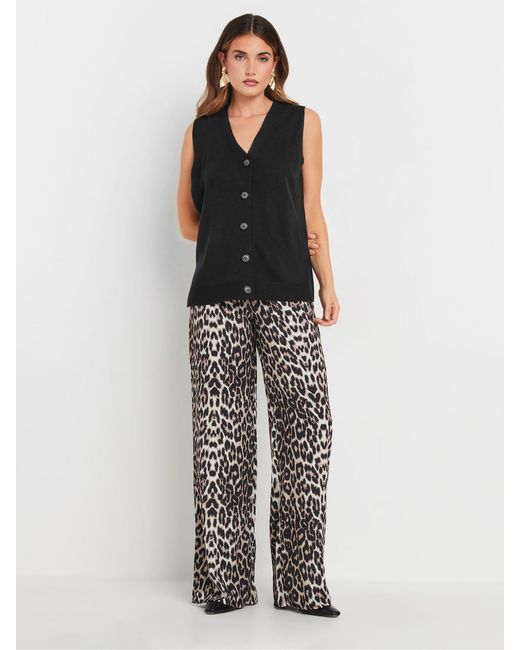 Long Tall Sally Black Knopfleiste Weste-Pullovereu 38-40 Tall (Uk 10-12 T)