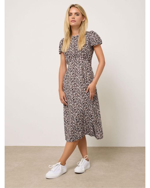 M Com Women's Black Petite Midi Dress