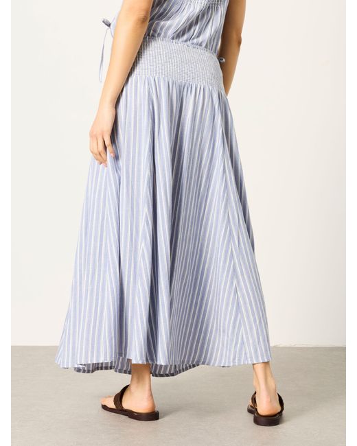 FatFace Blue Fatface Hetty Stripe Midi Skirt