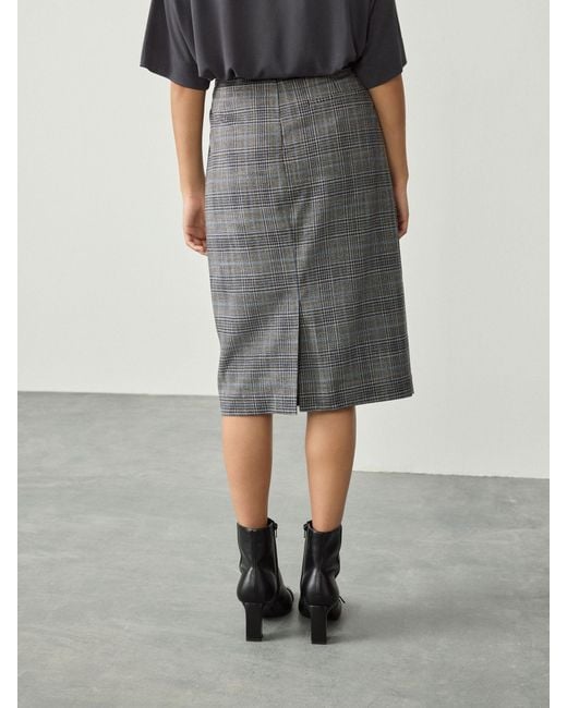 Next White Check Pencil Skirt