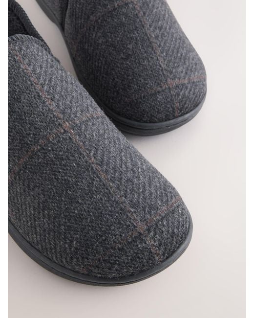 Next Black Closed Back Slippers for men