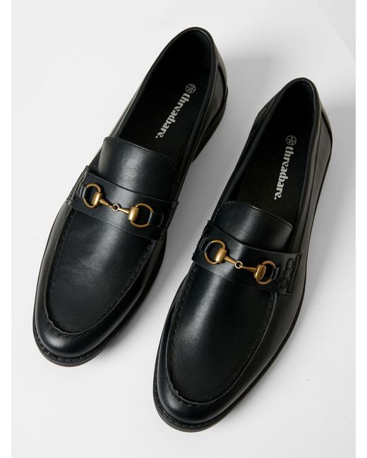 Threadbare White Snaffle Loafers for men