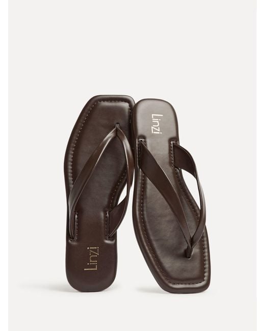 Linzi Natural Element Toe Post Flat Sandals