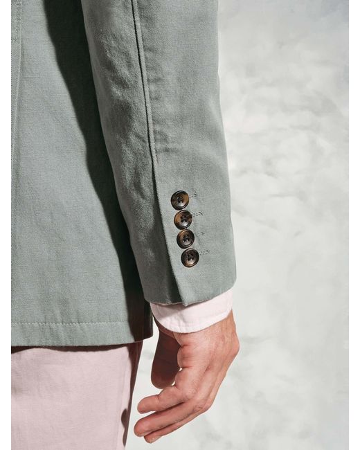 Brook Taverner Gray Garment Washed Jacket for men