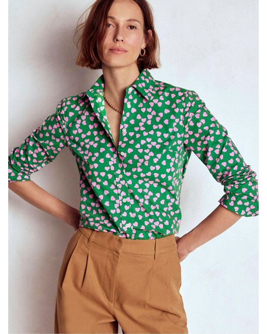 Boden Green Sienna Cotton Shirt