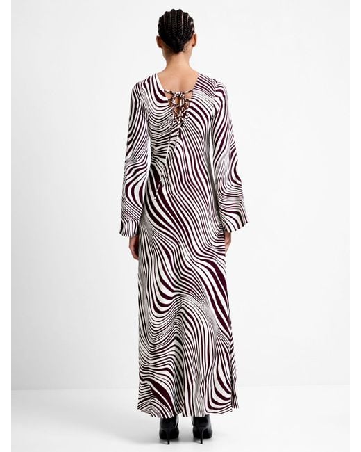 French Connection Pink Ziggy Lara Viscose Dress