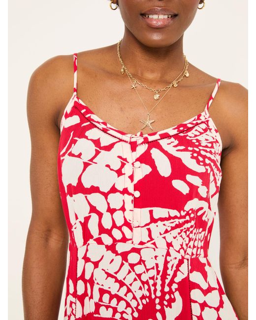 FatFace Red Fatface Mae Midi Dress