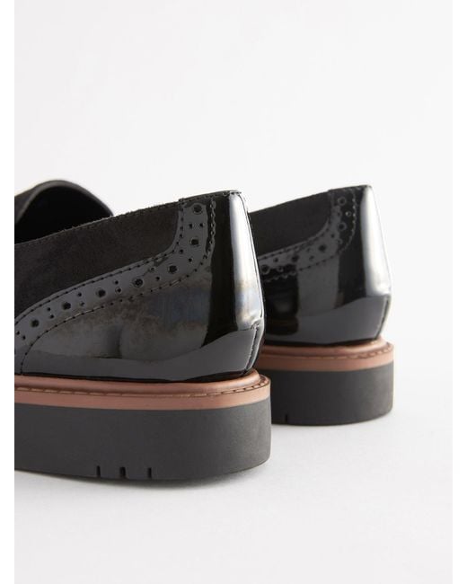 Next Black Forever Comfort Loafer Mit Budapester-Design Und Dicker Sohle