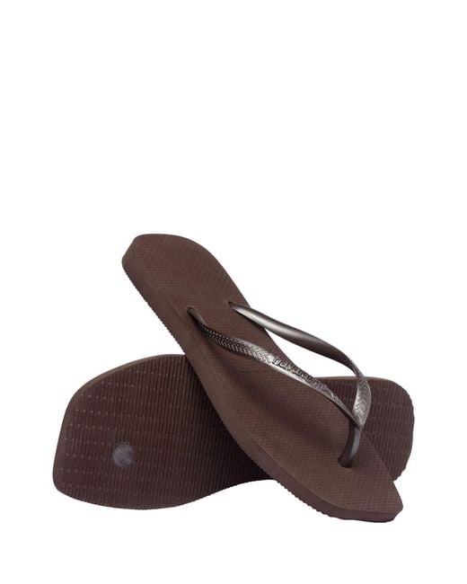 Havaianas Brown Square Flip Flops
