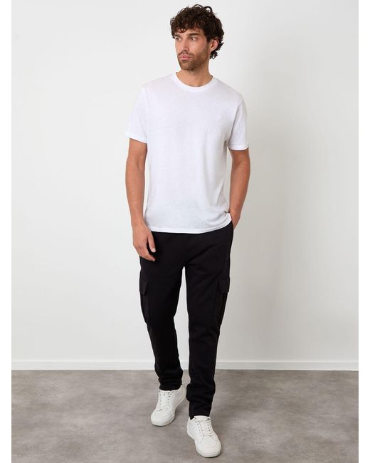 Threadbare Black Cargo Joggers for men