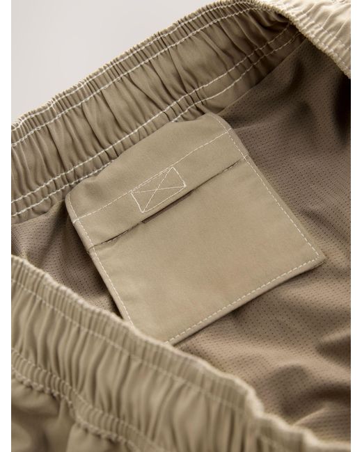 Next Natural Contrast Stitch Swim Shorts for men