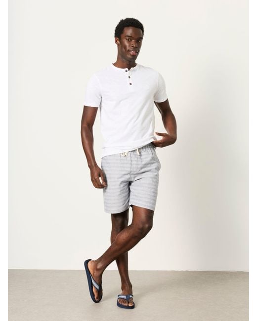 FatFace Gray Fatface Ladram Texture Stripe Shorts for men