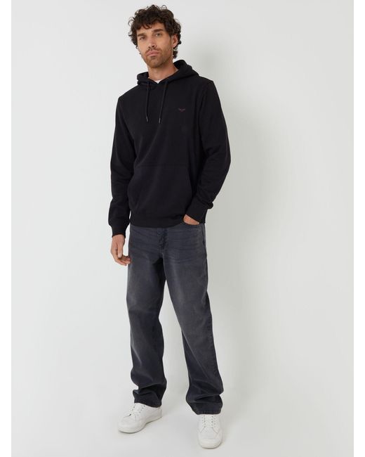 Threadbare Black Hoodie for men
