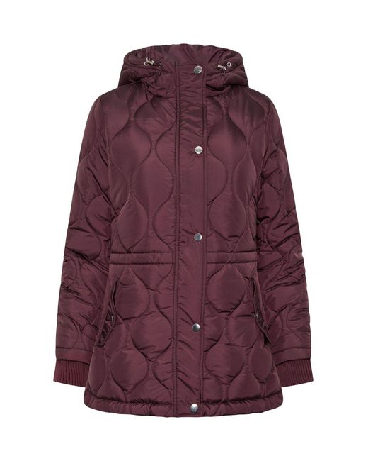 M Com Purple Petite Quilted Jacket