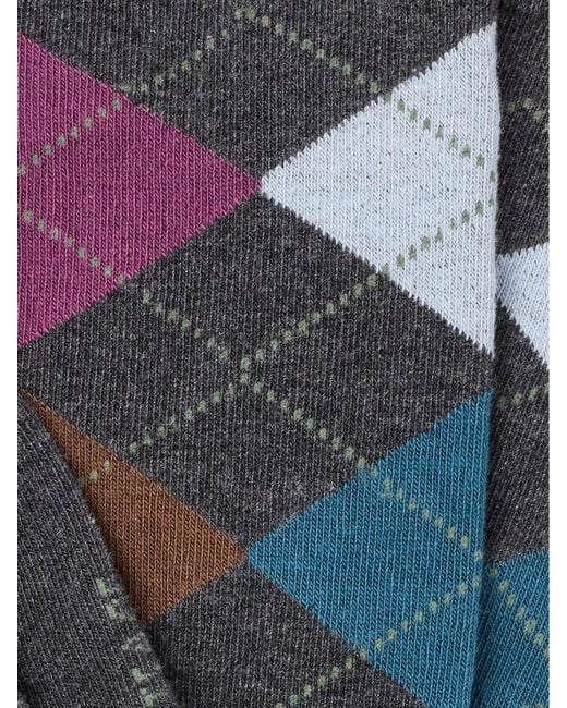FatFace Blue Fatface Argyle Socks for men