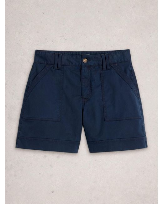 White Stuff Blue Gabby Combat Shorts
