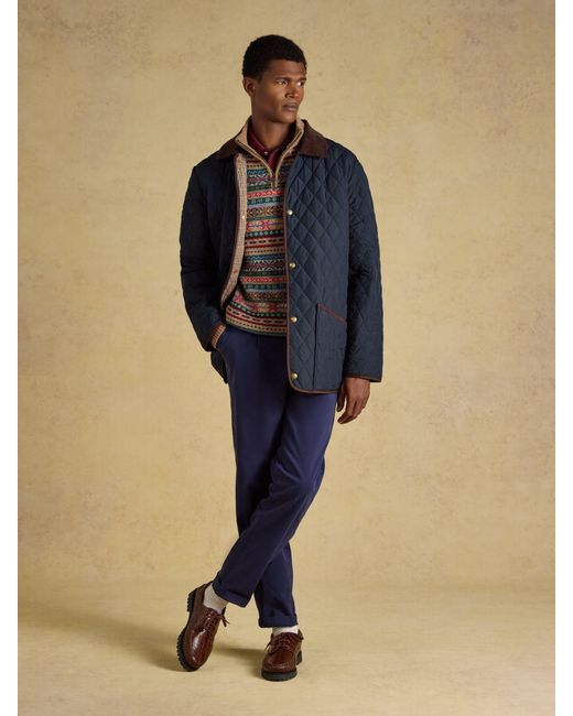 Joules Blue Quilted Jacket for men