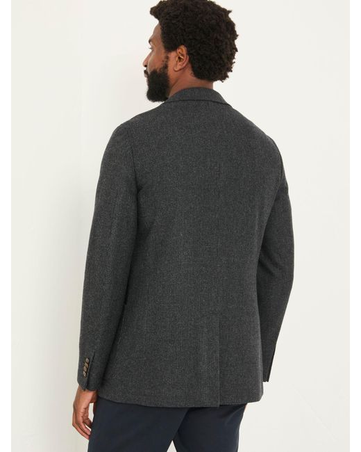 FatFace Blue Fatface Witley Wool Micro Check Blazer for men