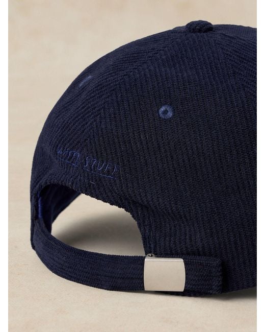 White Stuff Blue Cord Baseball Cap for men