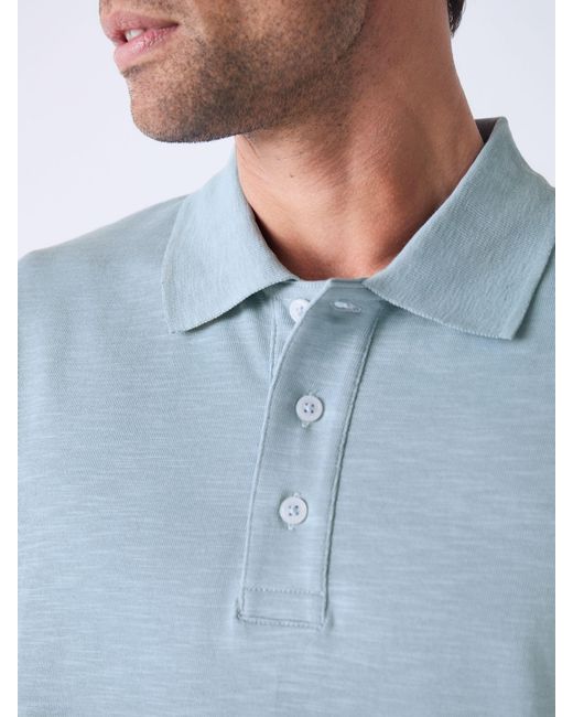 Next Blue 100% Cotton Short Sleeve Slub Polo Shirt for men