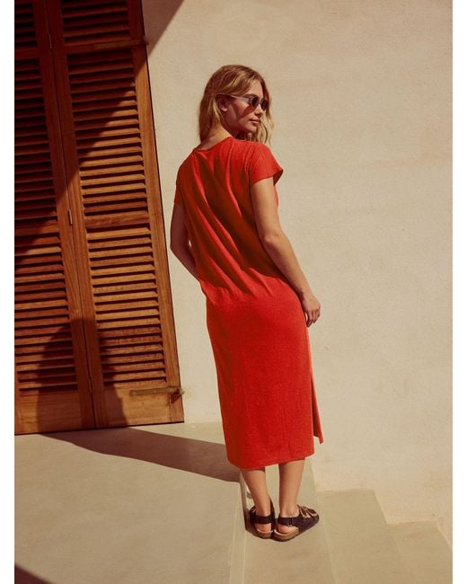 Next Red Twist Short Sleeved T-Shirt Summer Dress