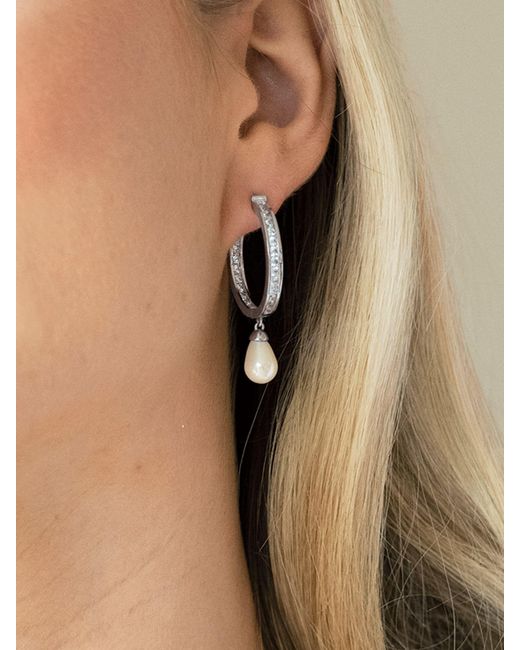 Ivory & Co. White Tone Helsinki Earrings