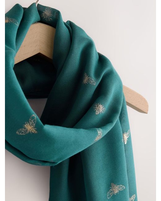 Next Blue Bee Foil Lightweight Scarf