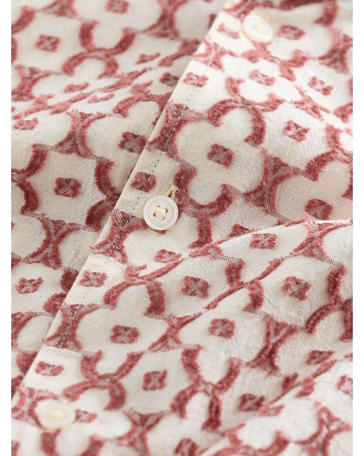 Next Pink Trellis Textured Short Sleeve 100% Cotton Shirt for men