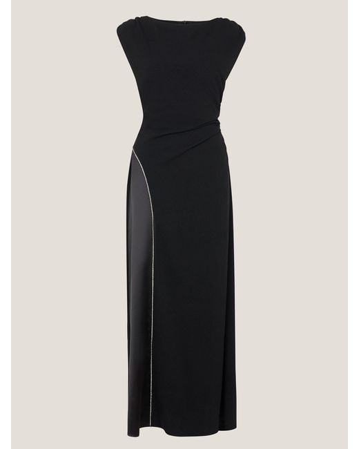 Monsoon Women's Blue Tansy Sparkle Trim Jersey Maxi Dress
