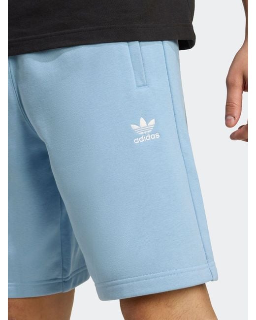 Adidas Originals Blue Trefoil Essentials Shorts for men
