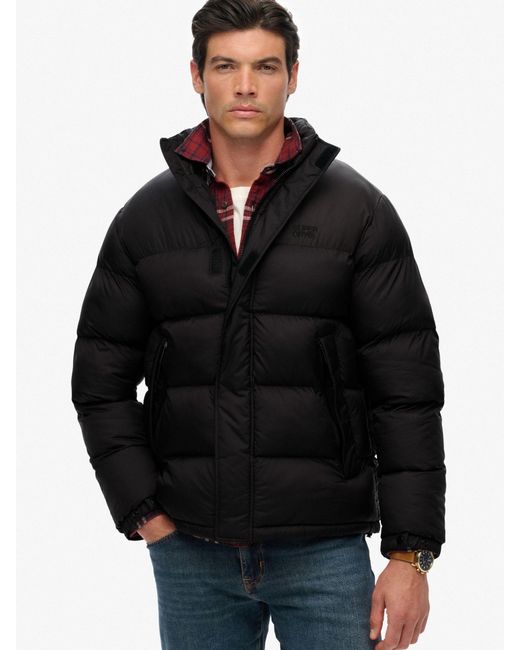 Superdry Black Non Hooded Tech Padded Jacket for men