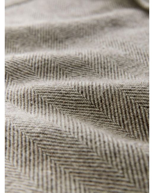 Next Gray Herringbone Shacket Overshirt for men