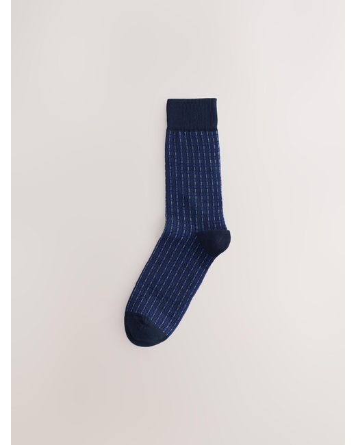 Next Blues Pattern Smart Socks 5 Pack for men
