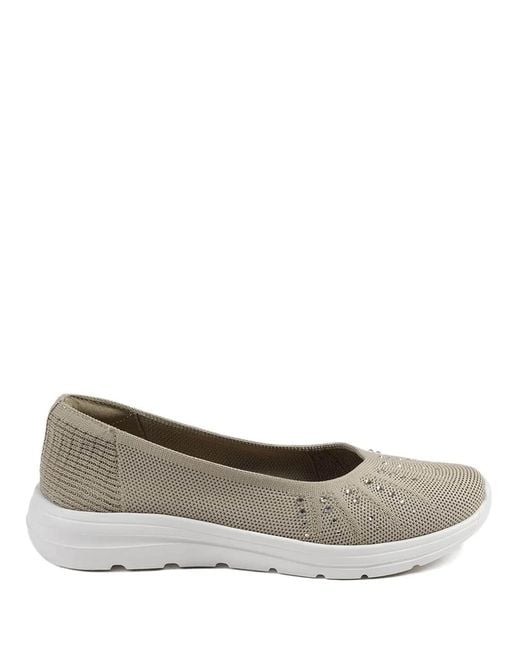 Pavers Gray Wide Fit Memory Foam Sporty Shoes