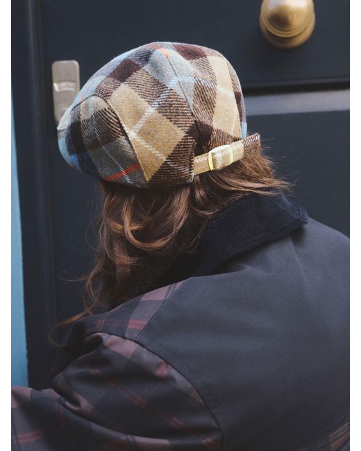 Next Gray Check Flatcap Hat