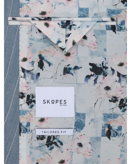 Skopes Blue Levins Double Breasted Suit Jacket for men