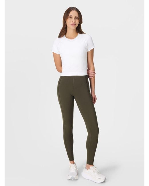 Sweaty Betty Green Full Length Power Ultrasculpt 7/8 High Waist Leggings