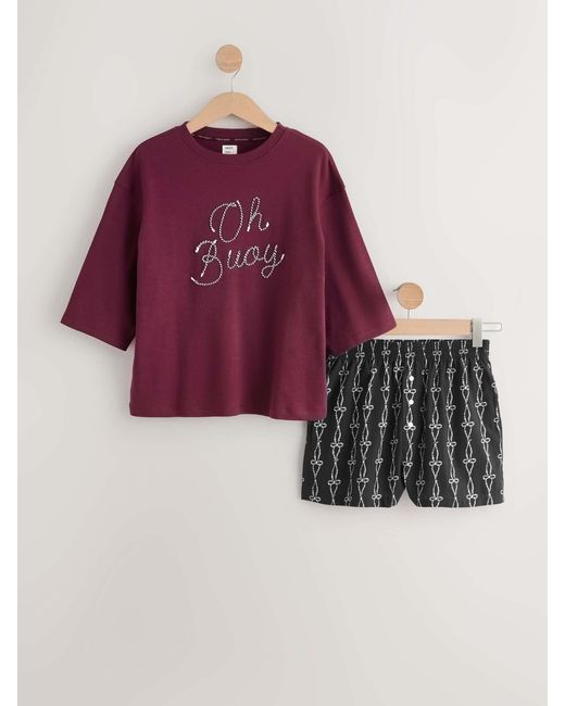 Next Red Short Pyjamas Set