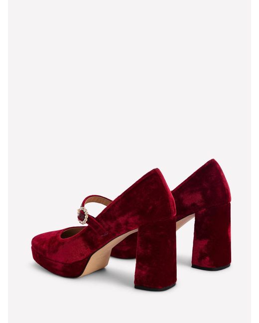 Boden Red Platform Mary Janes Shoes