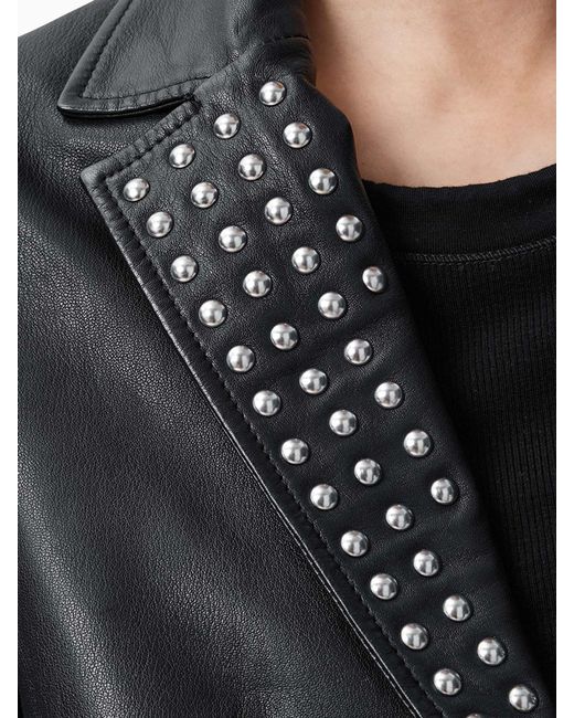 AllSaints Black Corinna Stud Blazer