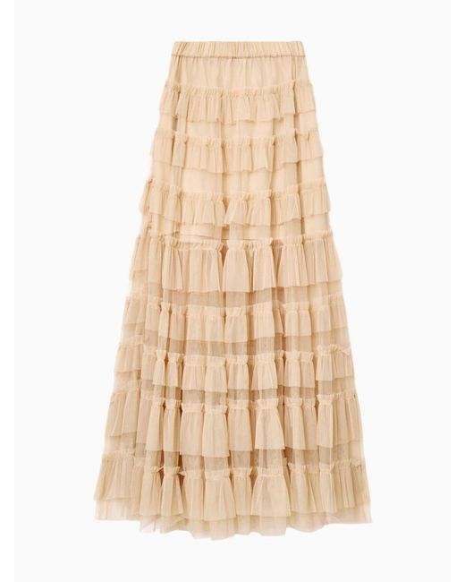 AllSaints Natural Allsaints Aude Ruffle Skirt