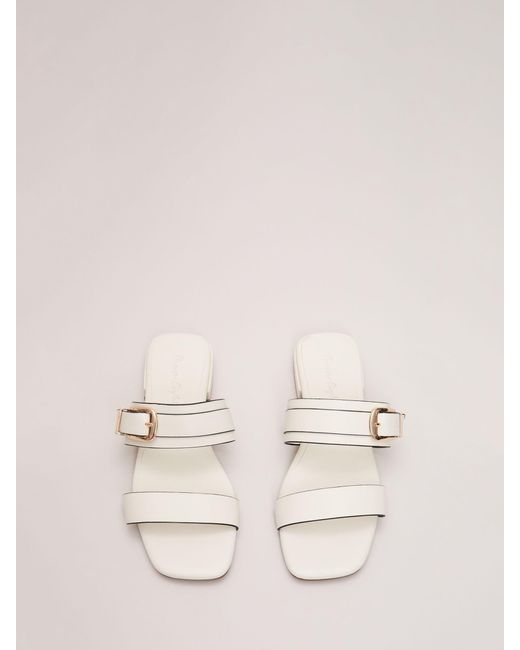 Phase Eight Natural Buckle Flat Sandals