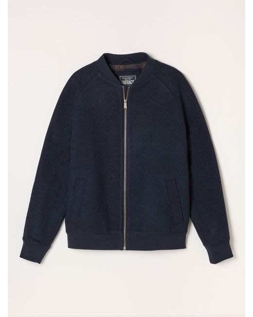 FatFace Blue Fatface Wool Mix Bomber Jacket for men