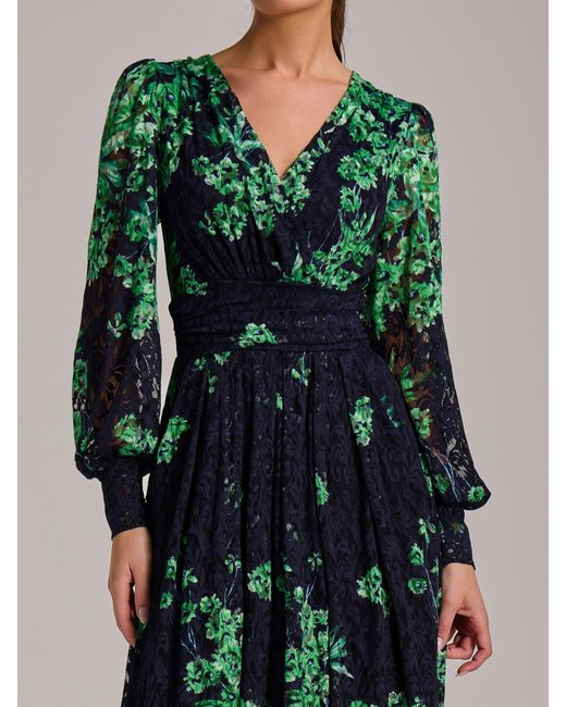 Jolie Moi Women's Green Long Sleeve Print Lace Maxi Dress - thefunkyskunk.ie Jolie Moi Women's Green Long Sleeve Print Lace Maxi Dress - thefunkyskunk.ie