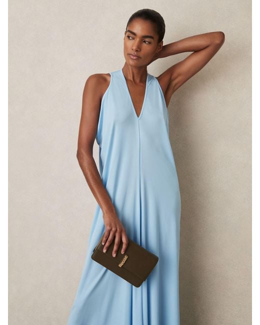 Reiss Blue Jersey Maxi Dress