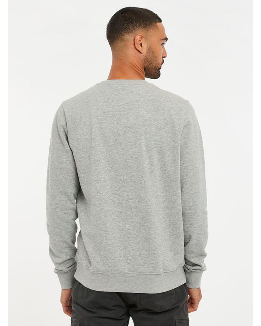 Threadbare Gray Crew Neck Sweatshirt for men