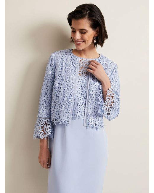 Phase Eight Blue Daisy Jacket